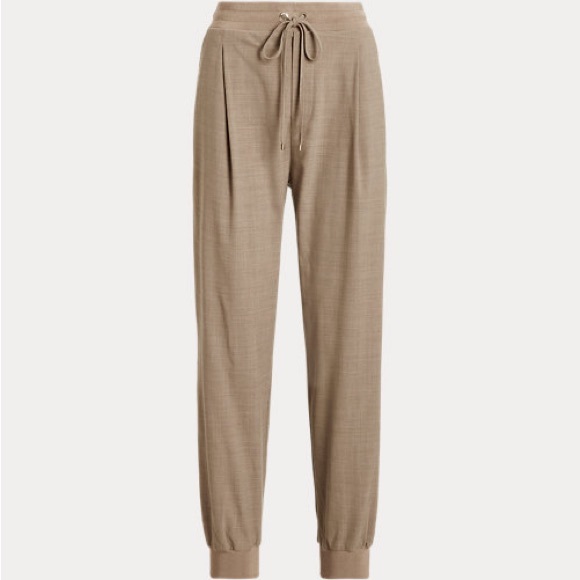NWT LAUREN RALPH LAUREN Wool Crepe Jogger Pant In Light...